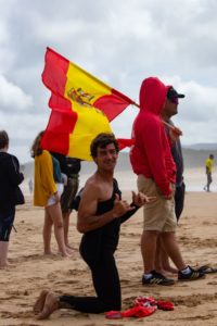 Arrancó, en la playa gallega de Valdoviño, el Campeonato de Europa de Parasurfing